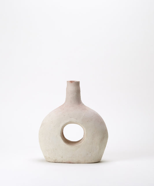 Unglazed Tamegroute Round Bottle Neck Vase