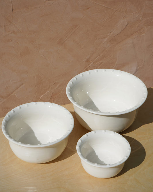 White Bobble Collection Serving Bowls