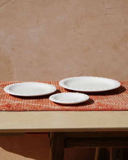 White Bobble Collection Dining Plates