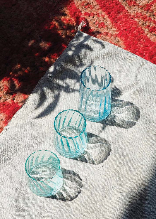 Recycled Moroccan Clear Twist Tumbler/Highball