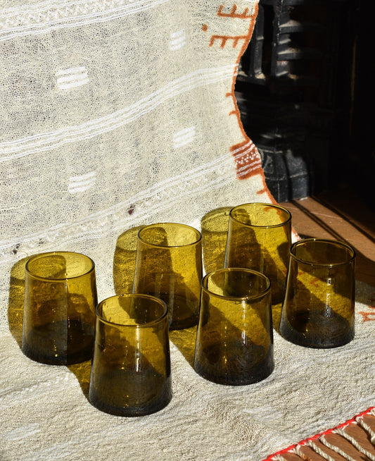 Recycled Moroccan Amber Tumbler/Highball Glass