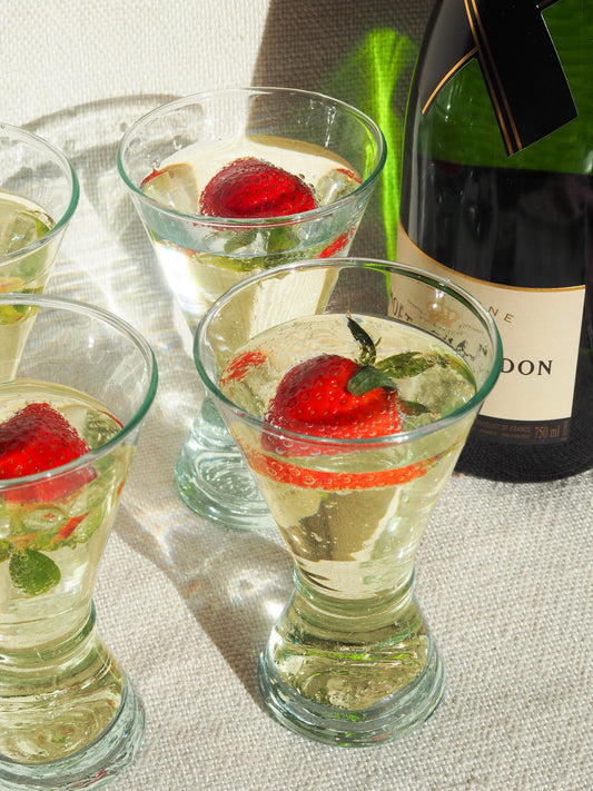 Recycled Moroccan Clear Corset Wine Glass
