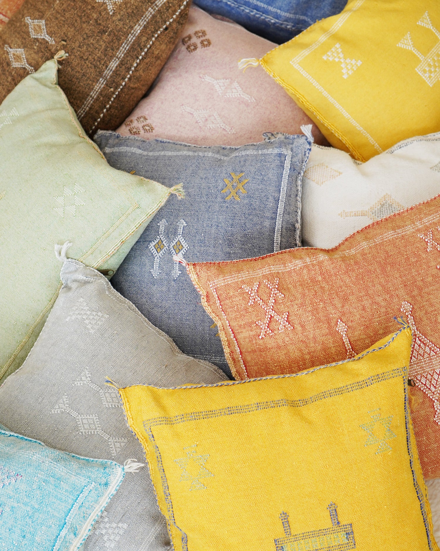 Luxury Cactus Silk Cushions