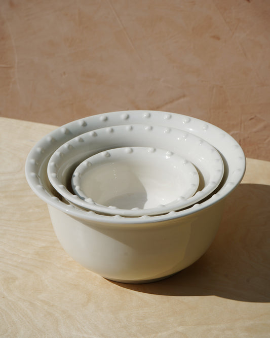 White Bobble Collection Serving Bowls
