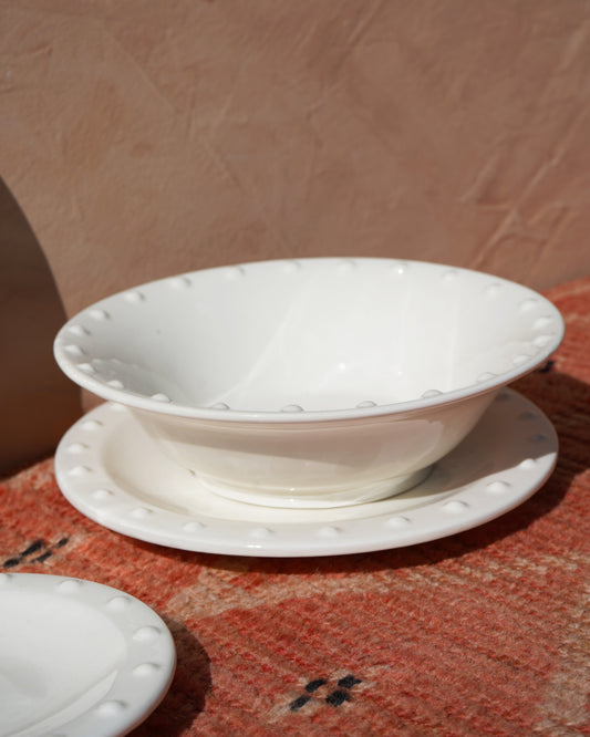 White Bobble Collection Pasta Bowl