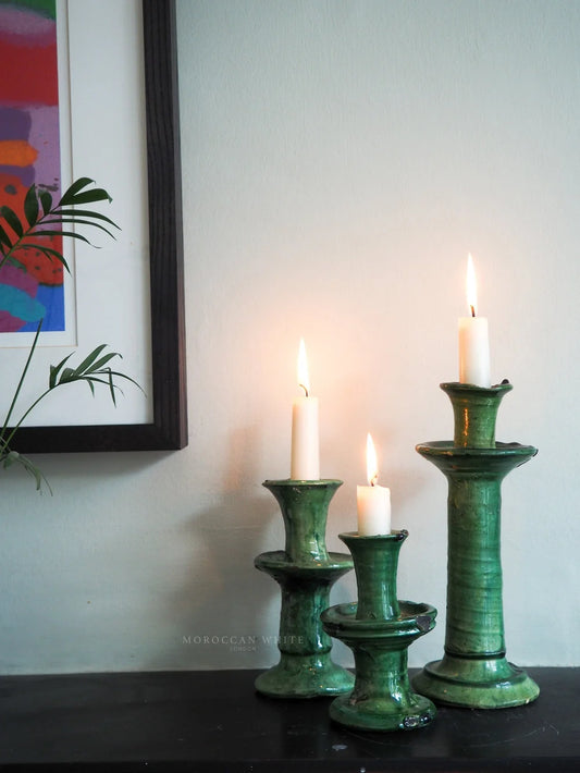 Vintage Tamegroute Candlestick Holder