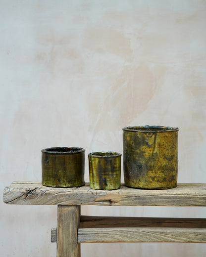 Vintage Tamegroute Planter/Pot - Shaded Ochre