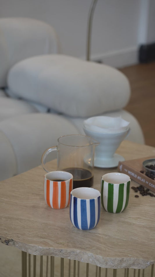 Moroccan Handmade Striped Espresso Cup